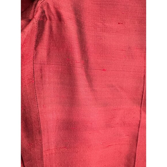 Harolds Womens Silk Trousers Size 8 Red Made In China - Picture 8 of 9